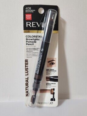 #408 Medium Brown Revlon ColorStay Browlights Pomade Pencil